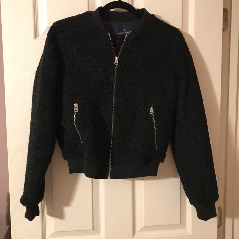 Fur bomber jacket